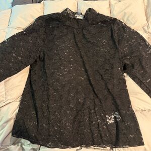 Modcloth Black Lace Blouse